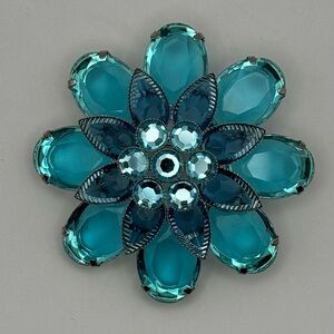 NWT Express Rhinestone Flower Sun Burst Pin Brooch